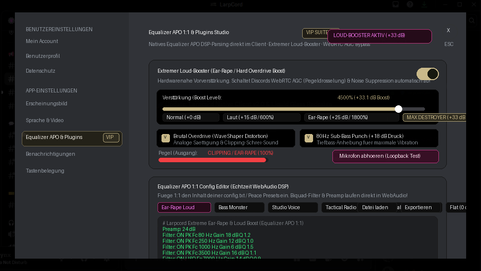 Equalizer APO Studio Settings